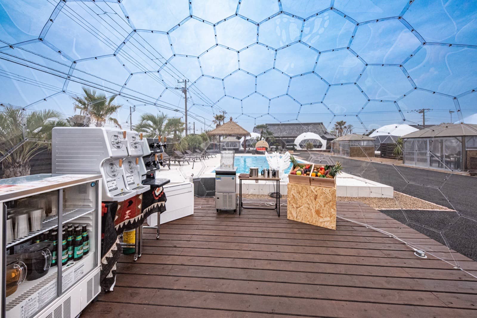 クリアドーム内のフリーバー(日中)